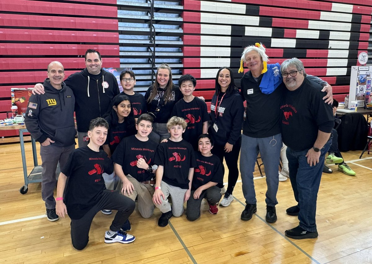Congrats once again to the #MineolaMonkeys on making it to the robotics championship in Hicksville for <a href="/FIRSTLongIsland/">FIRST Long Island</a> #MineolaProud <a href="/MSFabLab/">Vincent Interrante</a> <a href="/techtchrMsG/">Mineola Fab Lab</a> <a href="/MineolaUFSD/">Mineola UFSD</a>