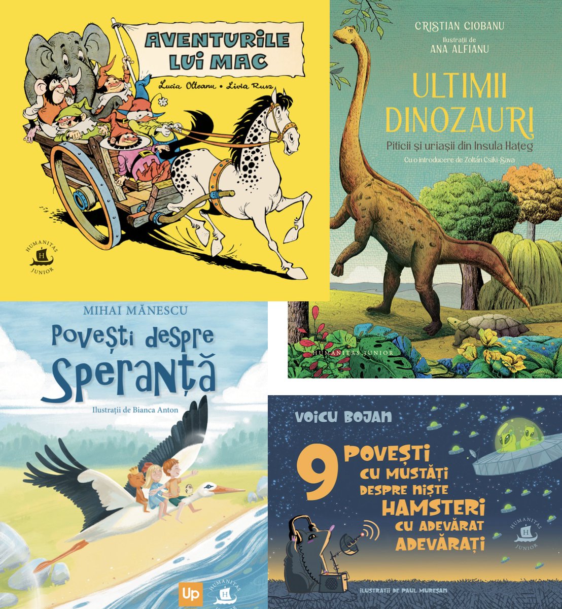 Recenzie: #9povesticumustatidesprenistehamstericuadevaratadevarati,  #Povestidespresperanta, #UltimiidinozauriPiticiisiuriasiidininsulaHateg, , #AventurileluiMac, de la #edituraHumanitas: cartipentrumatei.ro/2024/01/20/pov…