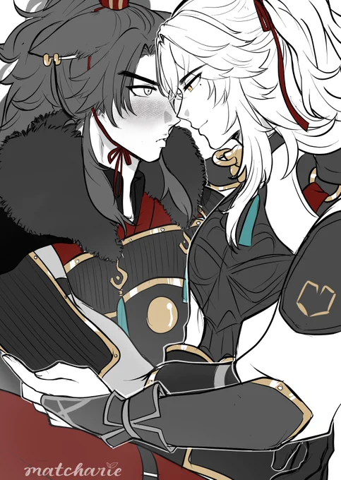 (RTs appreciated)  Hi! Since it's Valentine soon, I'm opening quick couple skeb-like commission in this artstyle!(i want to try doing skeb comm once!!) Please take a look at my VGen if you're interested only taking 1 slot for now   vgen.co/matcharie