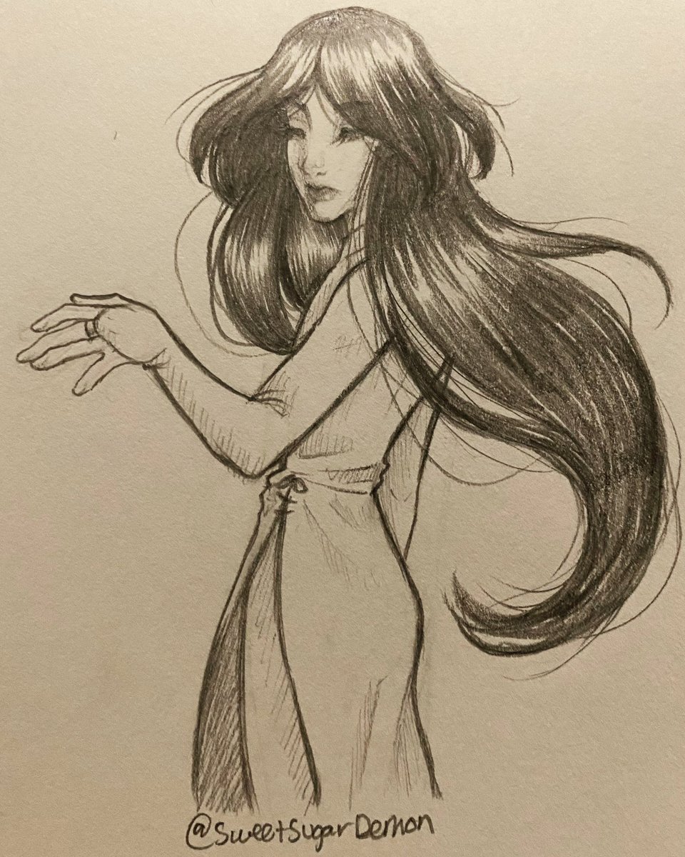 The hair is so wavy and I love it🥰 wish my hair was like that🥲 • • • #art #anime #doodle #doodlings #doodling #doodles #doodler #pencildrawing #pencilart #pencilsketch #sketch #sketches #sketching #artist #artislife #artwork #animeartist #animeoc #drawing #draw #oc