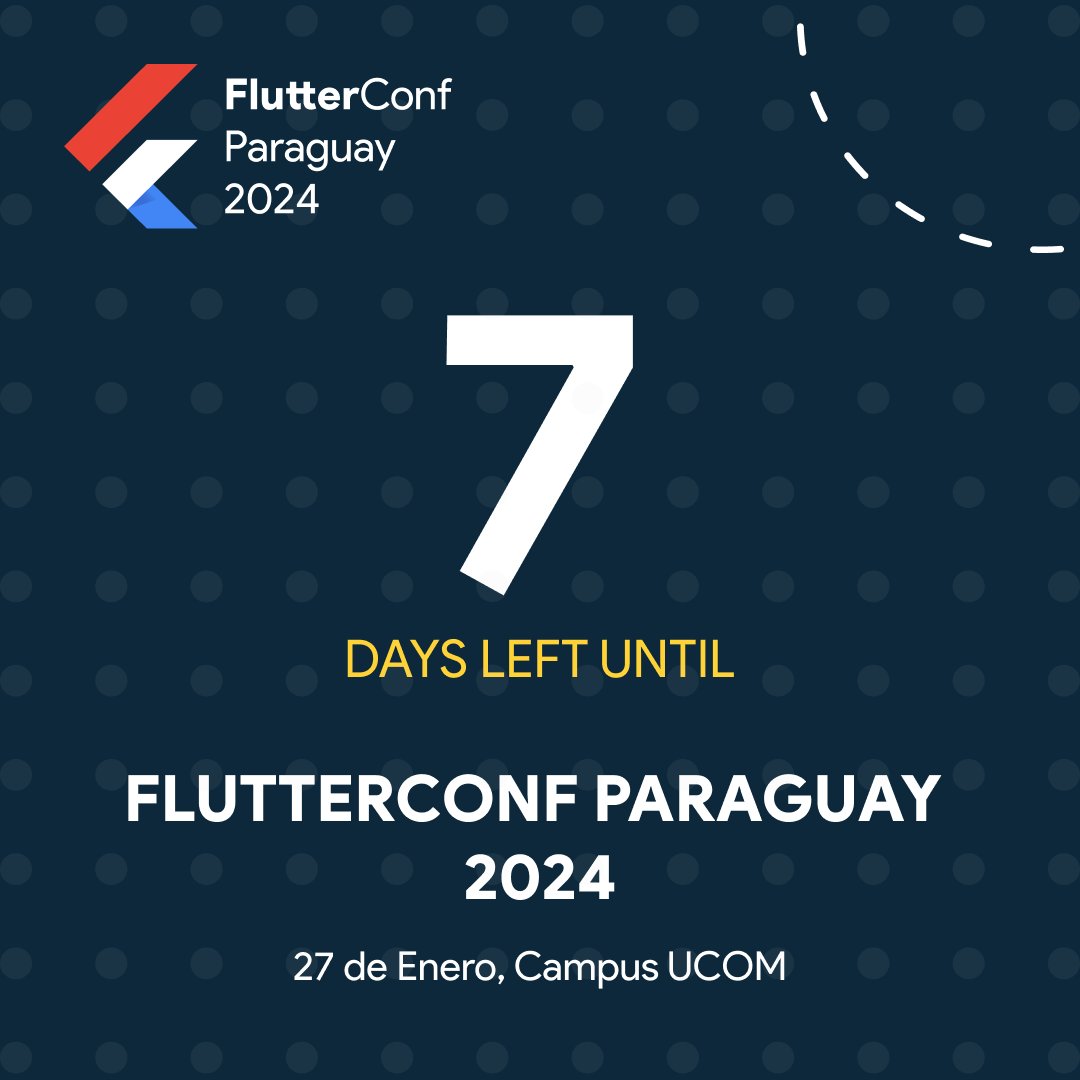 flutter_py's tweet image. ⏰ ¡El tic-tac de la cuenta regresiva suena más fuerte!

Quedan solo 7 días para la FlutterConf Paraguay 2024.

#FlutterConf #Tecnología #Flutter #GDG #GoogleDeveloperGroups 🌐✨