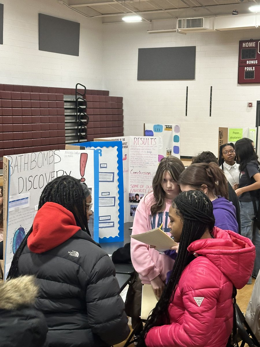 My daughter and niece were judges today for the science fair! #d158strong