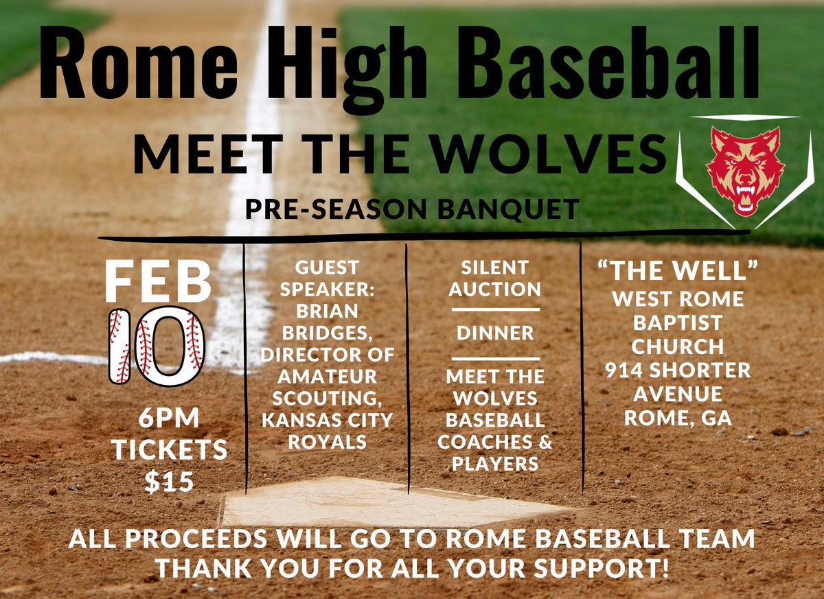 I'm excited to introduce the 2024 Rome Wolves Baseball Team. Please show your support for our guys
#WEWILL