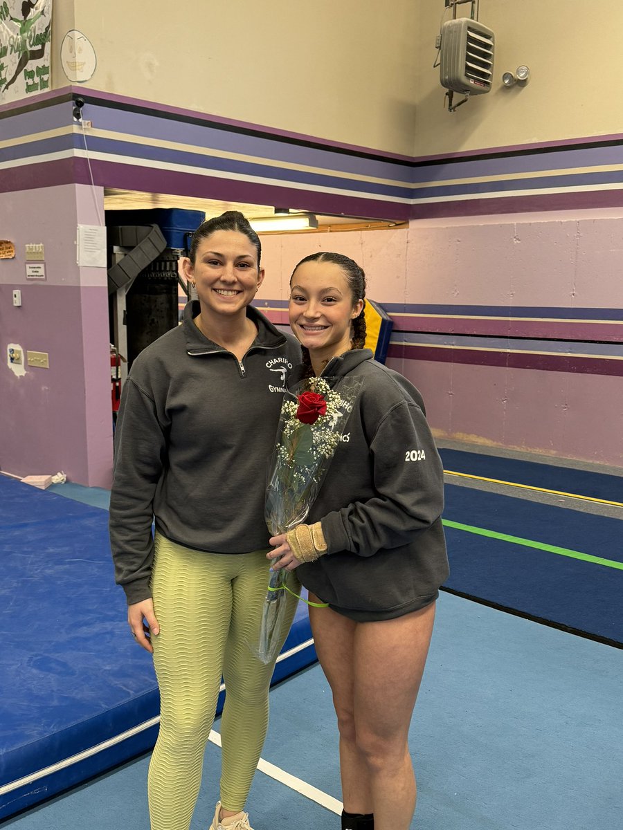 Senior Night for Gymnastics! Congratulations Brooke and good luck moving forward! @CharihoRegional @GinaPicard @kcalise12 @Andrea_Spas @CharihoBoosters