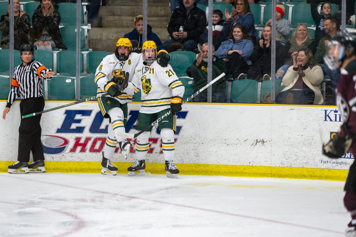 ClarksonMHockey's tweet photo. 🚨ROSE🚨

The hometown kid Carter Rose gets his first NCAA goal and gets the Golden Knights on the board first! #letsgotech

#CGK 1 - 0 BRN | 1ST | 12:04 https://t.co/YnG1tU8Zal