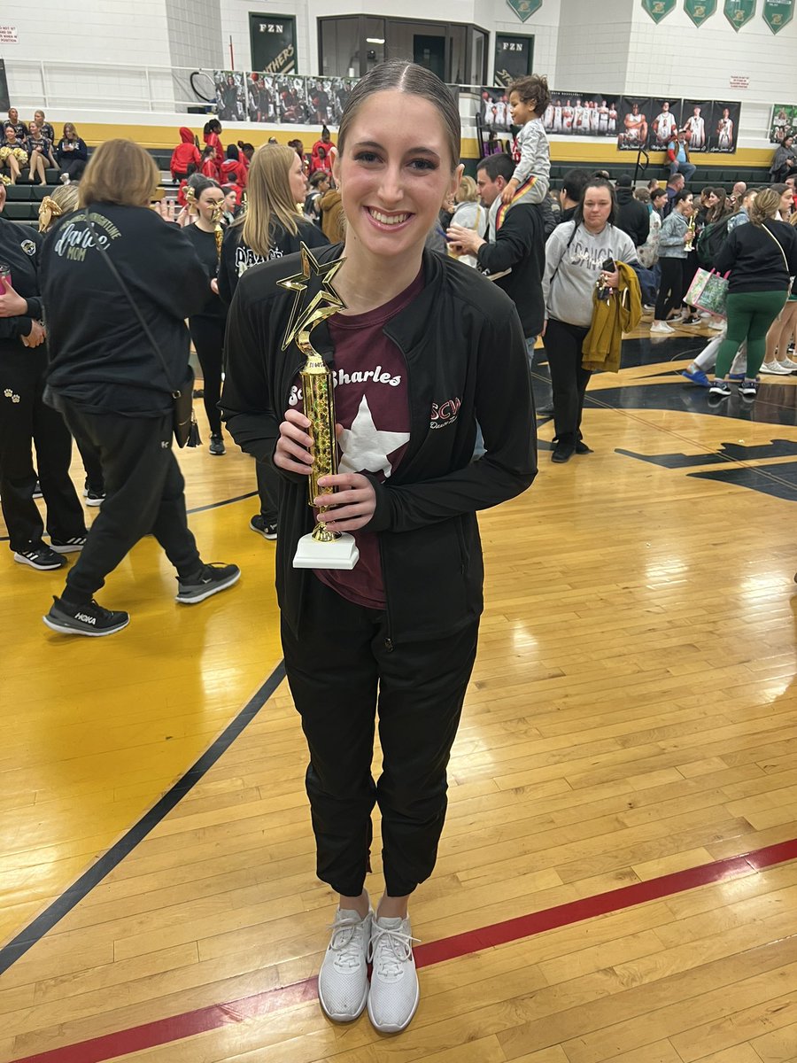 MissLake's tweet photo. We had a fun (and early!) morning competing at the FZN Regional Competition this morning! We are walking away today with 1st place in Mix, 2nd place in Precision Jazz, and 1st Place in the Small Varsity Soloist Division for Annabelle Prost! 
Congrats to these hard working ladies! https://t.co/21DzlY7sjY