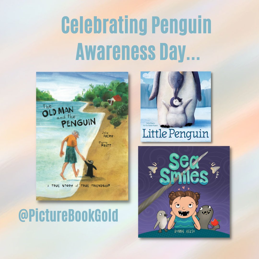 Come on all you tuxedo-lovers!!! It's #PenguinAwarenessDay and we are celebrating here at @picturebookgold with @julieabery & @bonniekelso @GnomeRoadPub @amicuspub Just look at these amazing books - for our littlest story-lovers and for kids who love #humor and/or #Nonfiction