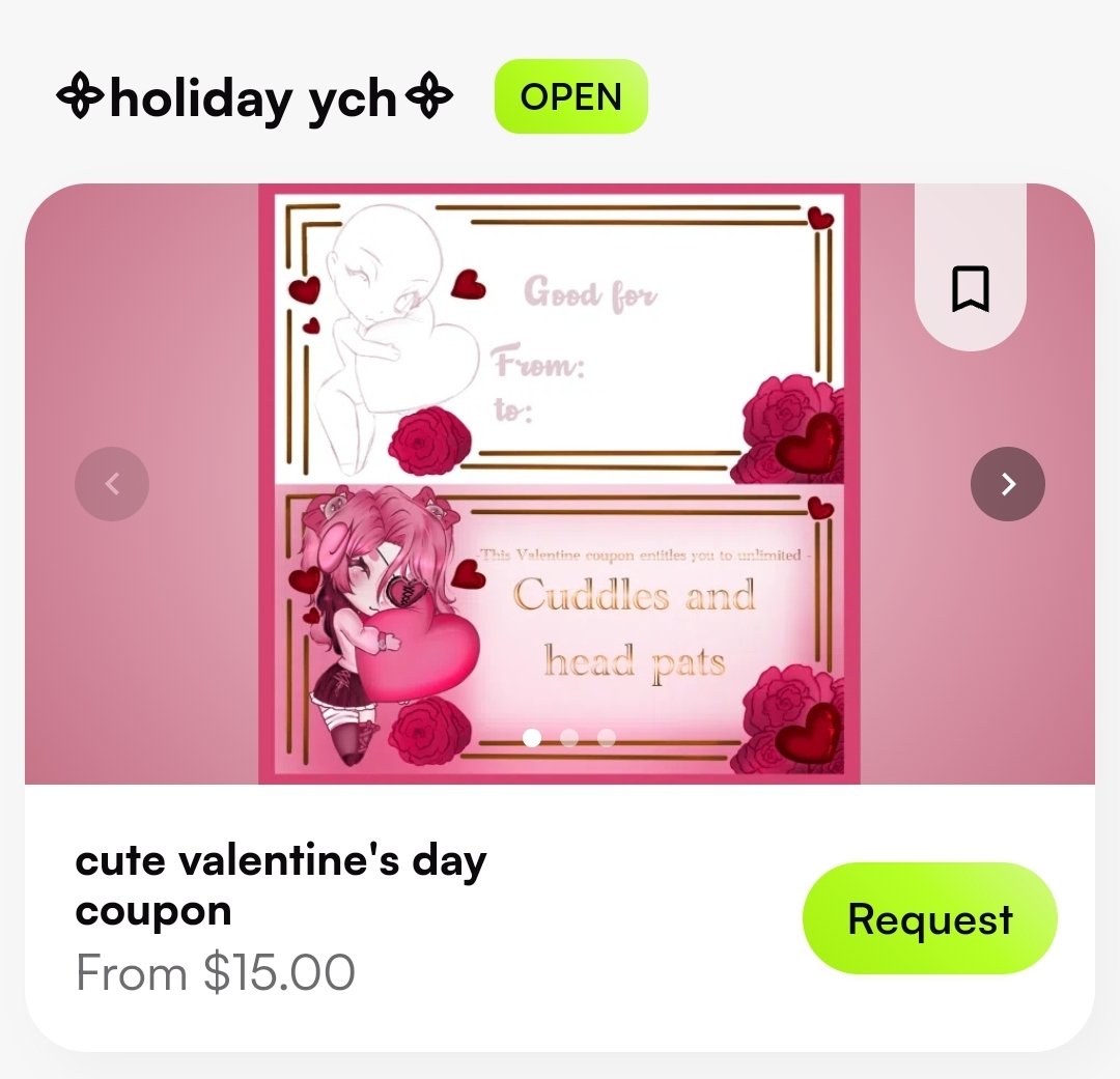 I have this cute ych up on my vgen under the holiday ych category! get one done for yourself or as a gift for a special someone...🩷🩷🩷
#Vtuber #vtubers #VGenOpen #VGen #art #digitalart #commissionsopen
