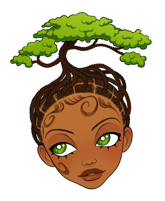 「curly hair very dark skin」 illustration images(Latest)