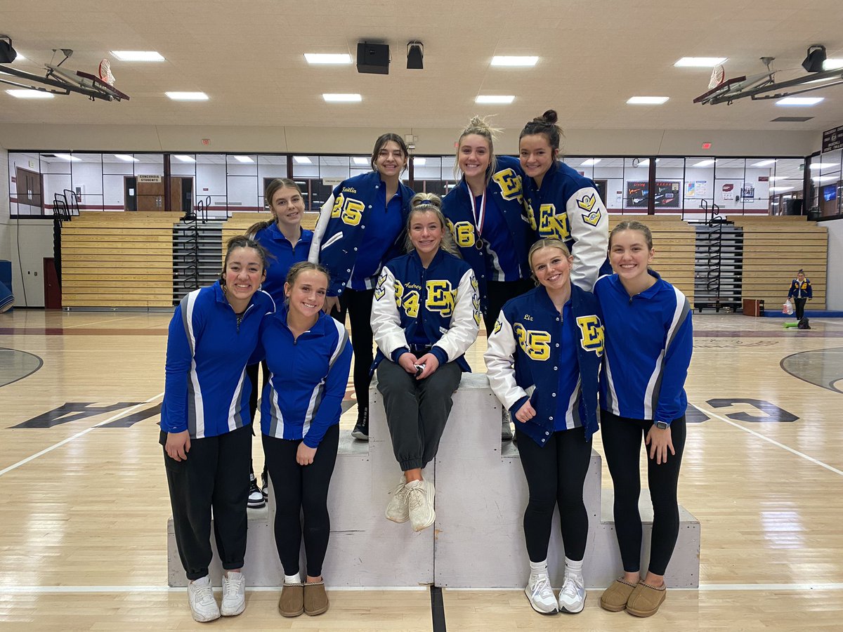 Sportsmanship Award at the Becky Carter Classic.  4th place finish out of 16 Teams. Great Job East Noble Gymnasts.
