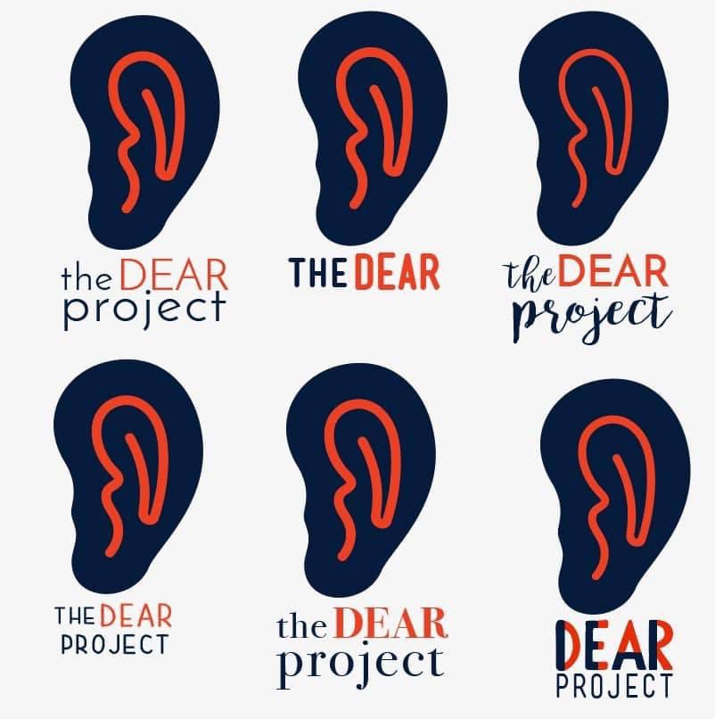 The_DEARProject's tweet image. Have you ever wondered about our logo? Here’s some insight and behind the scenes footage of our process of designing a logo to capture the #dialectics inherent in our approach. Our logo symbolizes one of the most important dialectics for White allies - listening AND speaking up.