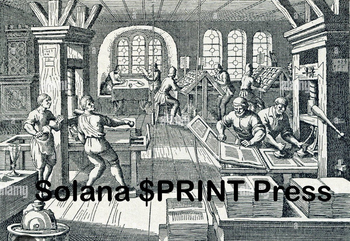 $PRINT HOLD AND EARN TEAM PICTURED BELOW WORKING HARD PRINTING SOLANA