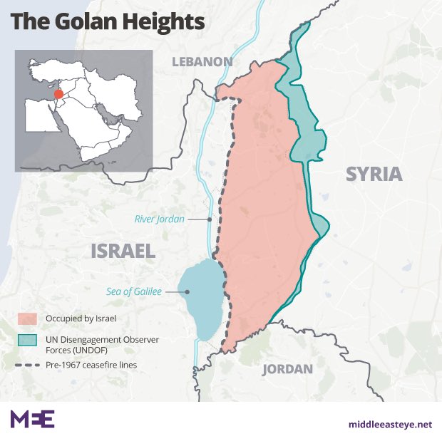 NEW: ⚡️🇷🇺🇸🇾 Russia will no longer allow Israel to target in Syria? The Russian Ministry of Defense announced the start of military air patrols along the disengagement line (blue) between Syria and the Occupied-Golan Heights. From here, Israel carried out airstrikes on Syria…