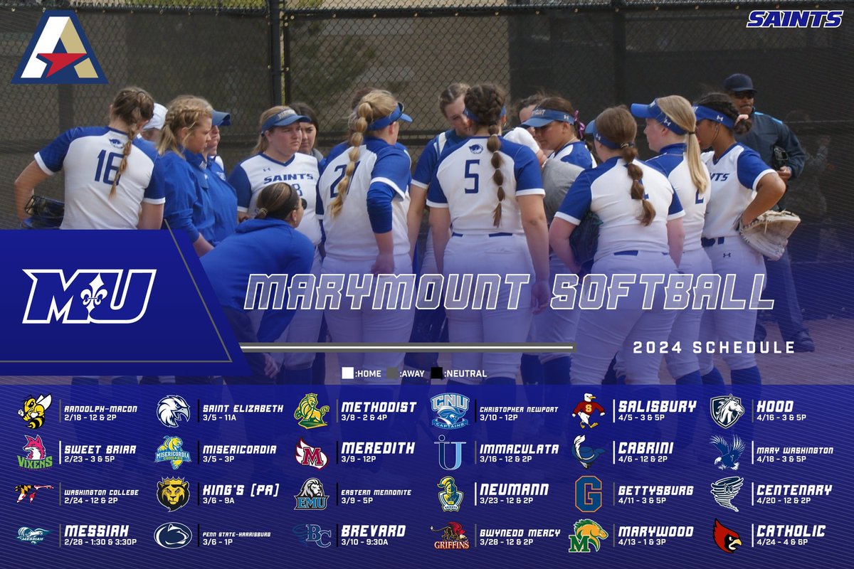 Hope to see you there!! ⚜️💙

#MarymountSball #Team3 #ScheduleRelease #Saints