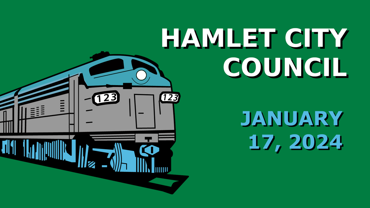 CityofHamlet's tweet photo. The January meeting of the Hamlet City Council is now available to view on YouTube. Don't forget to subscribe!

https://t.co/X3Ht1FOYoA https://t.co/1UcdsS6bM7