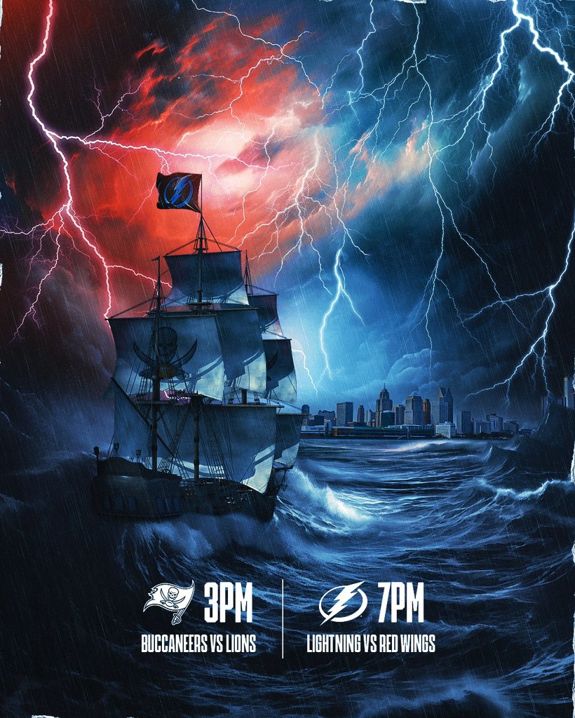 TBLightning's tweet photo. Next stop, Motor City ⚡️🏴‍☠️

#TeamTampaBay @Buccaneers https://t.co/ysHsaN5Z5u