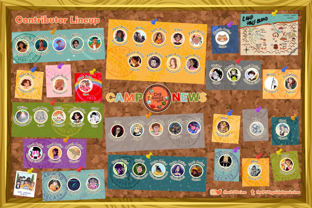 What's this on the camp notice board?
 It seems to be our wonderful contributor line up! We've been working hard to bring to you the best guide for all your creative, cooking, exploring and questing needs. Grab your guide on 28th January!