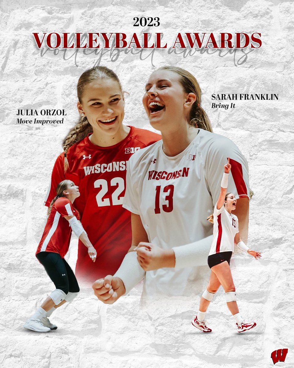 Wisconsin Volleyball (@badgervb) on Twitter photo ππππ ππ¨π₯π₯ππ²πππ₯π₯ ππ°ππ«ππ¬
Bring It - <a href="/sarahfrankk13/">Sarah Franklin</a>
Most Improved - Julia Orzol
π: bit.ly/3S4ZOj5 ππππ ππ¨π₯π₯ππ²πππ₯π₯ ππ°ππ«ππ¬
Bring It - <a href="/sarahfrankk13/">Sarah Franklin</a>
Most Improved - Julia Orzol
π: bit.ly/3S4ZOj5
