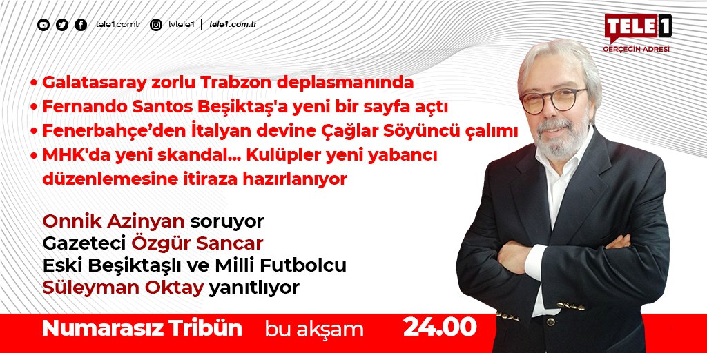 ➤Galatasaray zorlu Trabzon deplasmanında... @OAzinyan @mozgursancar @Suleymanoktay59 Numarasız Tribün, az sonra TELE1'de!