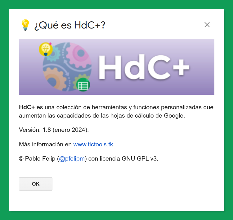 📣 Nueva versión de #HdCPlus, mi complemento para #GoogleSheets.

👀 i.mtr.cool/lkipjgtqvu

📥 i.mtr.cool/ofwnnjjoxi

Hilo rápido con las novedades ⤵️