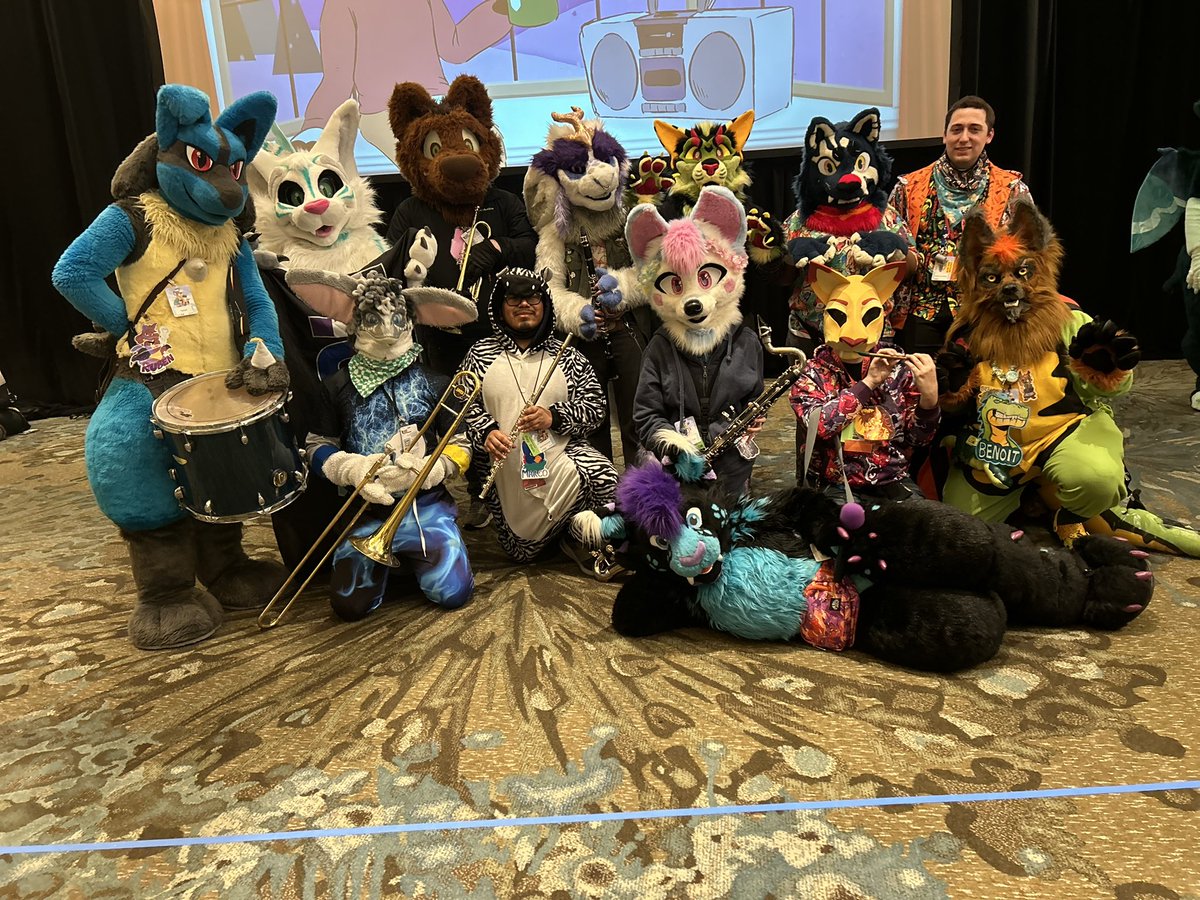 superstar_kitty's tweet photo. The #ANE2024 Fursuit Parade Band! https://t.co/Ux4wtCptgI