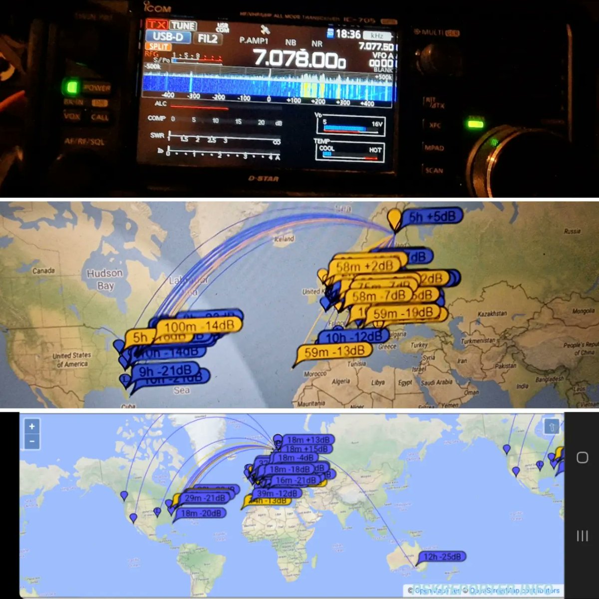 OH8STN's tweet photo. The longer we stay on the js8call net, the easier it is to recognize stations we routinely have bidirectional comms with.
I run 10w &amp; IC-705 24/7.  Good prop or bad, the same stations come in, at the same time nearly every day. 
Food for thought 
73
Julian @oh8stn https://t.co/XdC17kUrTa