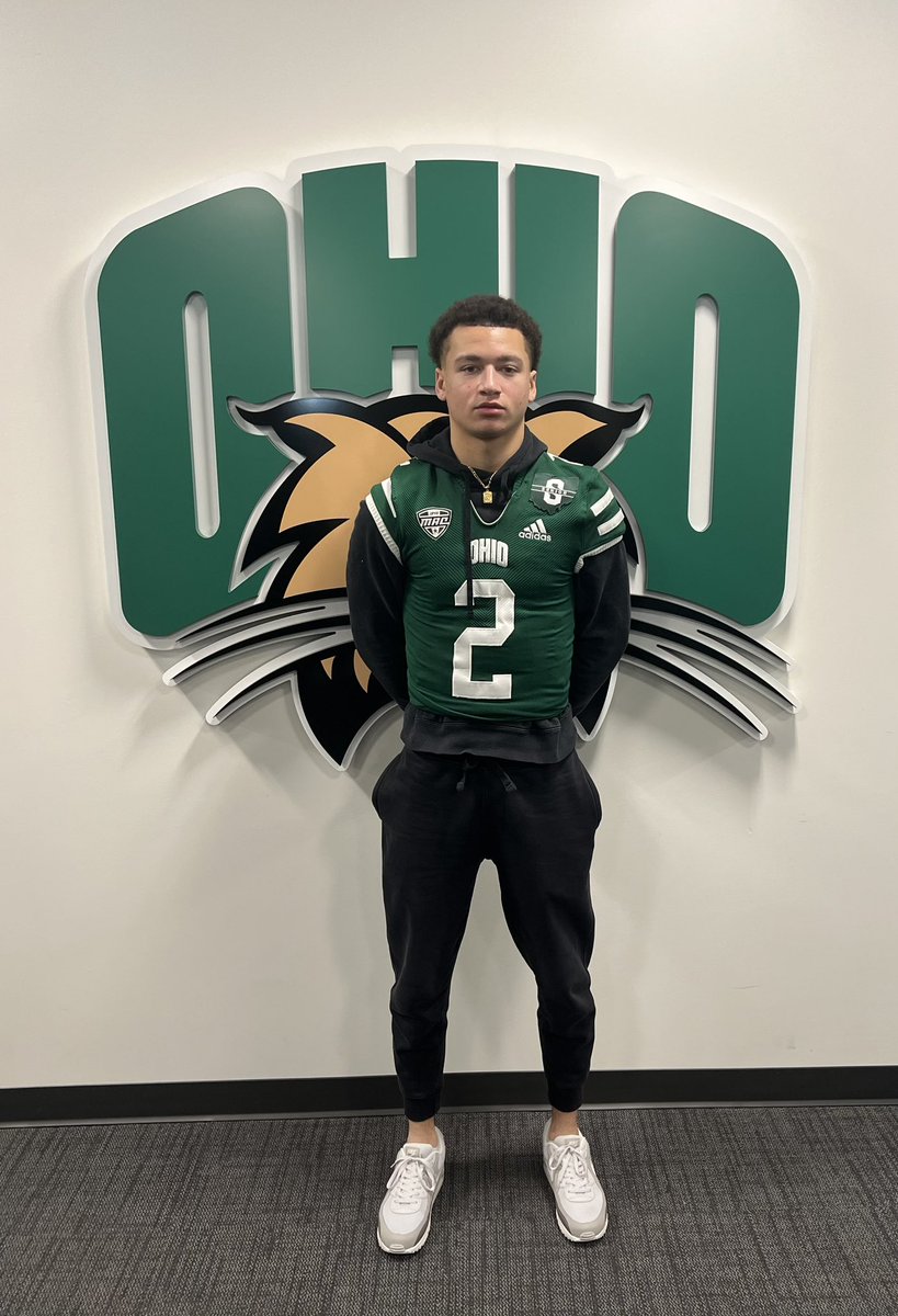 After an amazing visit and conversation with @CoachAlbin I am extremely blessed to have received my 4th Division 1 offer to play football at Ohio University 🙏🏽 #gobobcats @CoachObly @Coach_Santoro @_CoachStamm @AllenTrieu @SWiltfong247 @MickWalker247 @OhioFootball