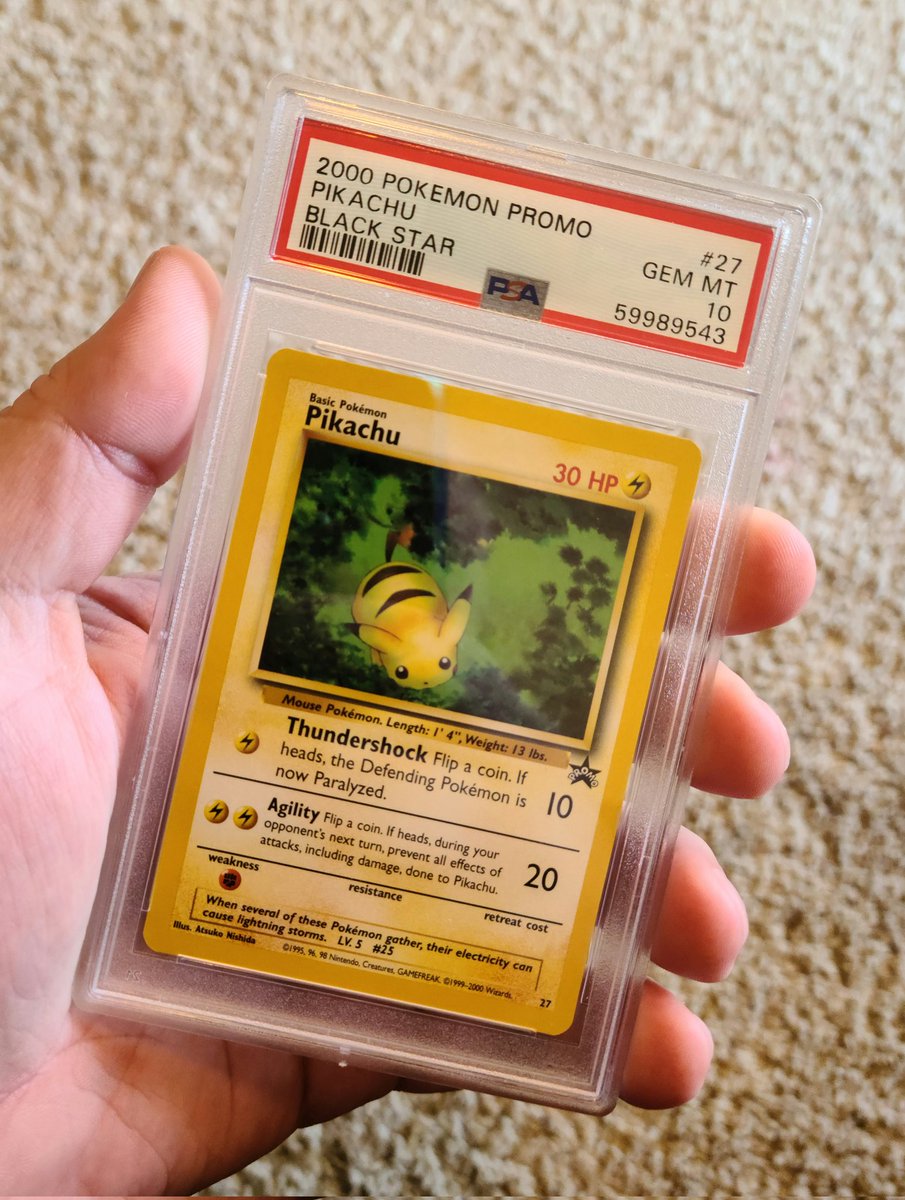 GIVEAWAY TIME! We're giving away a PSA 10 Black Star Promo Pikachu! To enter: 1) Be following Rare Candy 2) Repost this post That's it! Winner will be picked on Wednesday at 3pm CT!