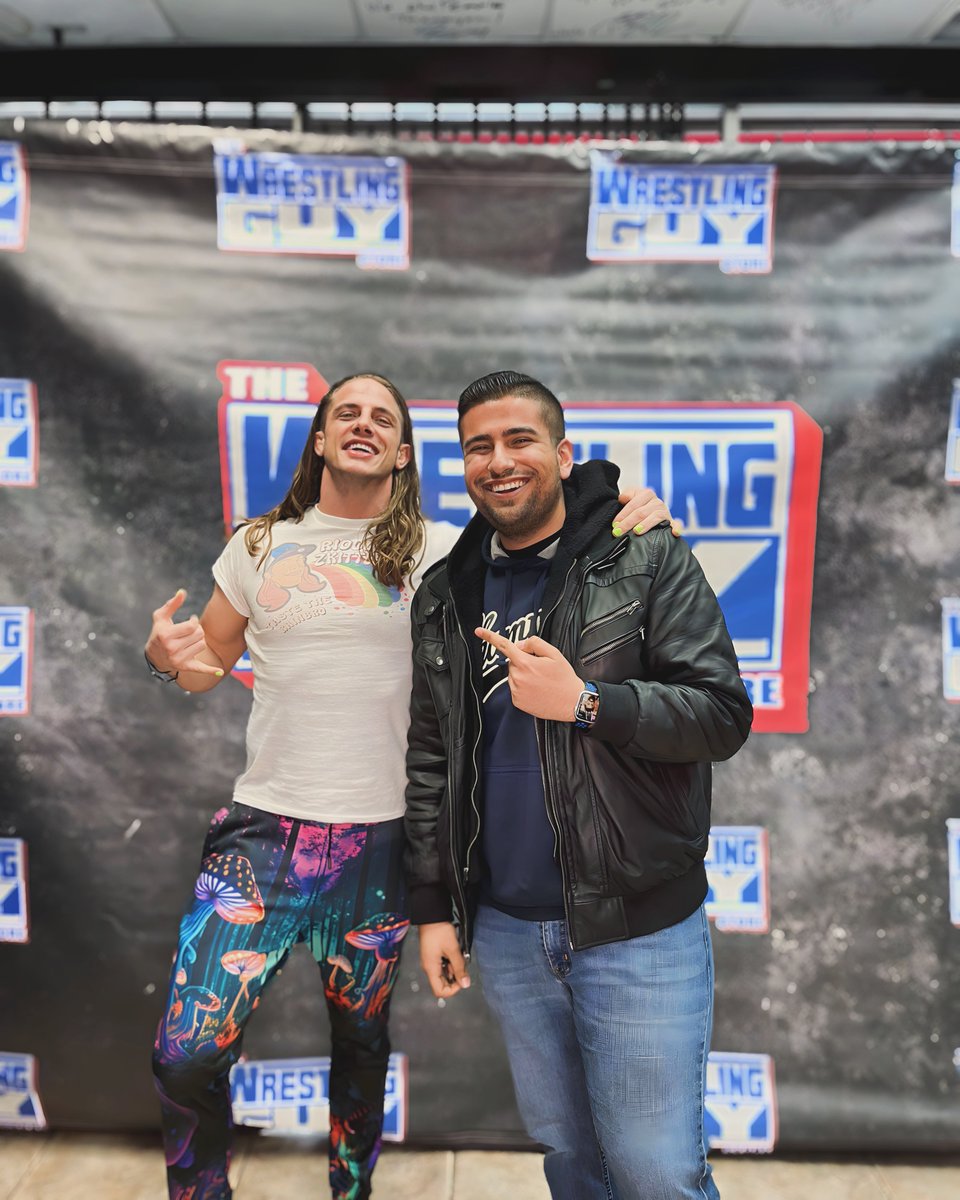 Unforgettable day at @thewrestlingguystore, Huntington Park, CA! 

Met @SuperKingofBros, reminisced about @thecatchpoint - big thanks to @crazycurtis310 for this early birthday surprise! 👑 

Awesome time today, Daniel, you’re a king! 🎉 

#WrestlingAdventures #MattRiddle