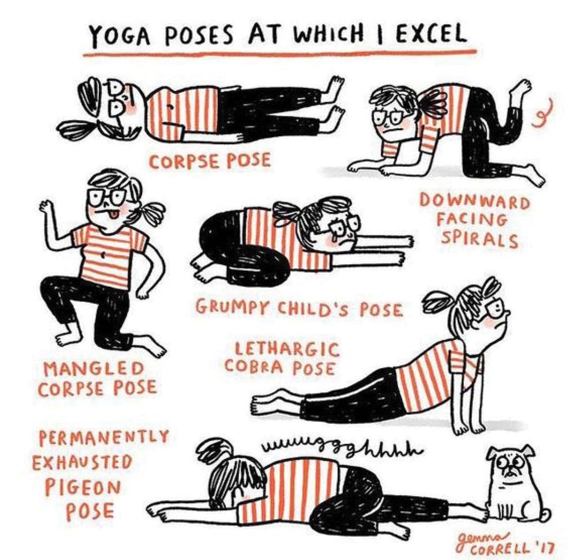 wearableX's tweet photo. Yoga poses at which I excel: ( try https://t.co/ThnhDFz8UA) https://t.co/8SmWgPJyQi