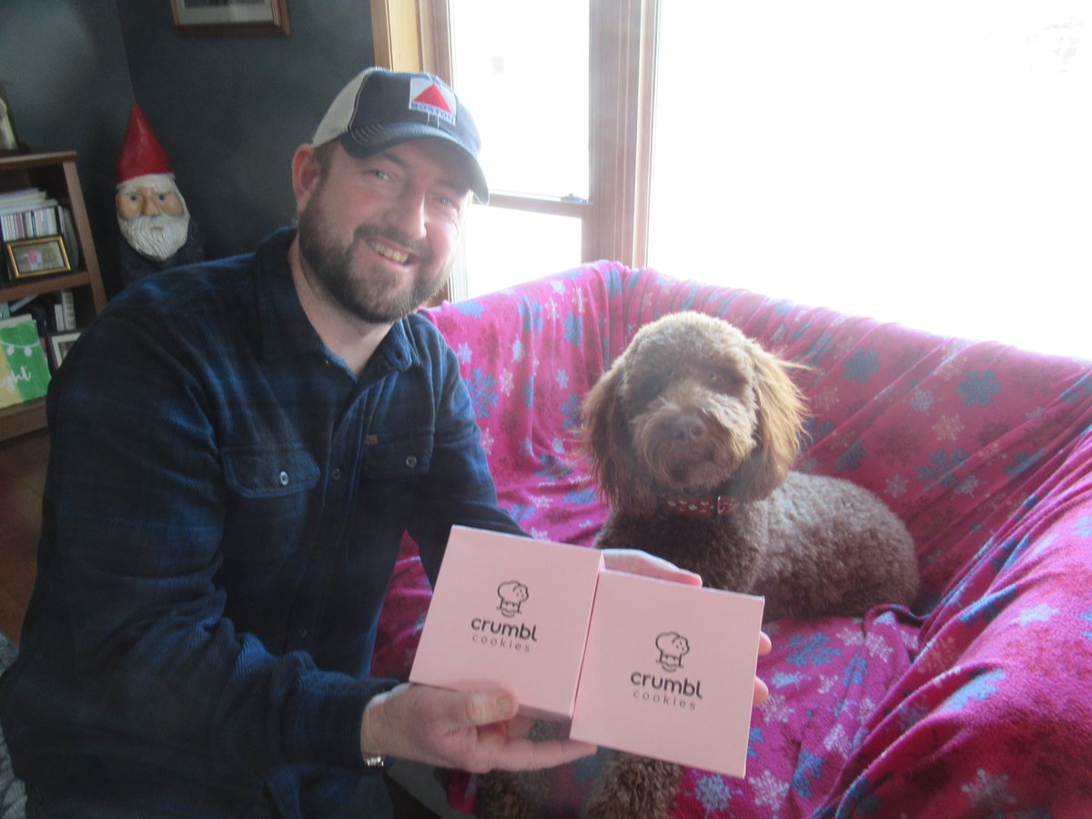 Made my first official <a href="/CrumblCookies/">Crumbl</a> Purchase today--we will see if these taste as good as the ones Ella "Crumbl" Solfest bring to FCVB practice!  Fergus thought they smelled pretty good in the box  😃