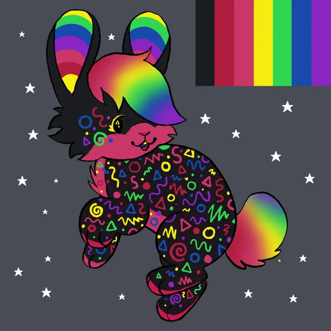 // eye strain again heeheearcade floor bunny!! this one was so fun to do... 