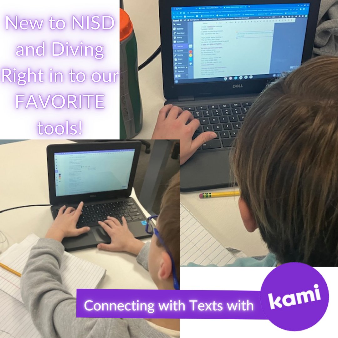 SHOUT OUT Mrs. Nowak💜! New to @NorthwestISD & #DanielDogsES. She's ROCKING @KamiApp as students connect with texts this quarter!