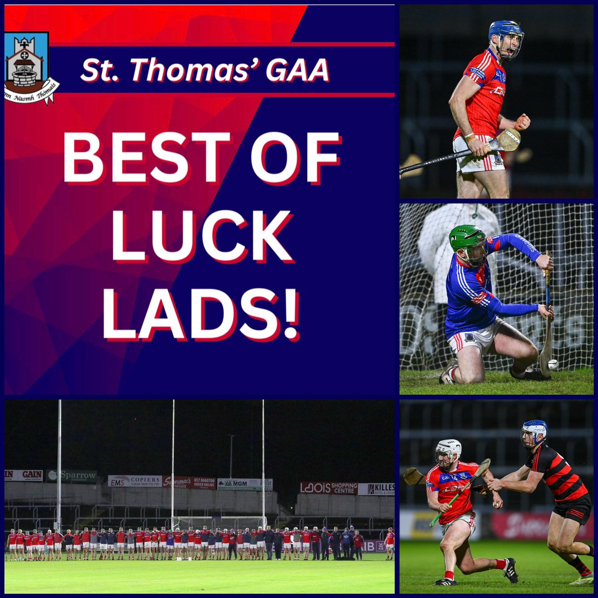 Best of luck to our senior hurlers tomorrow in the @AIB_GAA All Ireland final & safe travelling to everyone making the trip up ❤️💙