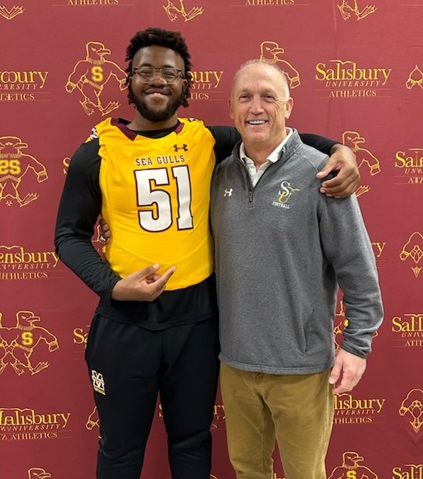 Tyrell Hawkins (@tyhawkins2024) on Twitter photo Great snow day visit at Salisbury University. Thanks <a href="/slwood4/">Sherman Wood</a>, Coach Doug Fleetwood, <a href="/CoachDisbennett/">Robb Disbennett</a>, and all the <a href="/SeaGullFootball/">Salisbury University Football</a> coaches for hosting me and my family! #gogulls
<a href="/BMACFootball/">Bishop McNamara Football</a> Great snow day visit at Salisbury University. Thanks <a href="/slwood4/">Sherman Wood</a>, Coach Doug Fleetwood, <a href="/CoachDisbennett/">Robb Disbennett</a>, and all the <a href="/SeaGullFootball/">Salisbury University Football</a> coaches for hosting me and my family! #gogulls
<a href="/BMACFootball/">Bishop McNamara Football</a>