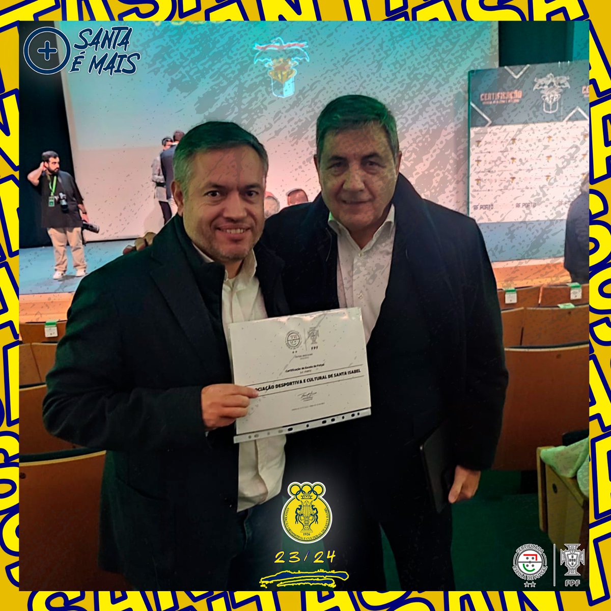 Hoje foi dia de celebrar a certificação, no âmbito do projeto promovido pela <a href="/selecaoportugal/">Portugal</a>.
A toda a nossa estrutura, obrigado.
#futsal #afporto #santaémais