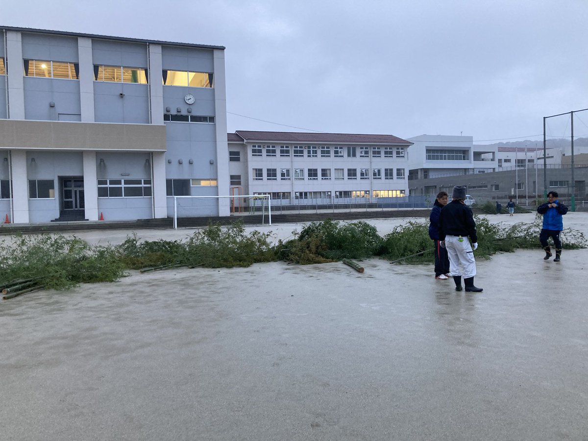 穂波東どんど焼き！当日の準備開始です！