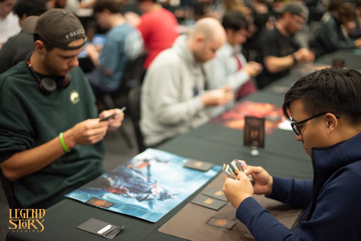 fabtcg's tweet photo. Make sure you’re watching the Live Stream: https://t.co/SFIm6DKHut 

This is top tier play. This is Heavy Hitters. Today is going to be a Smack of Reality for many; we have 3 Calling Champions, many National Champions, but only 8 progress.

#fabtcg #calling2024 #queenstown #day2 https://t.co/zParWlNH7O