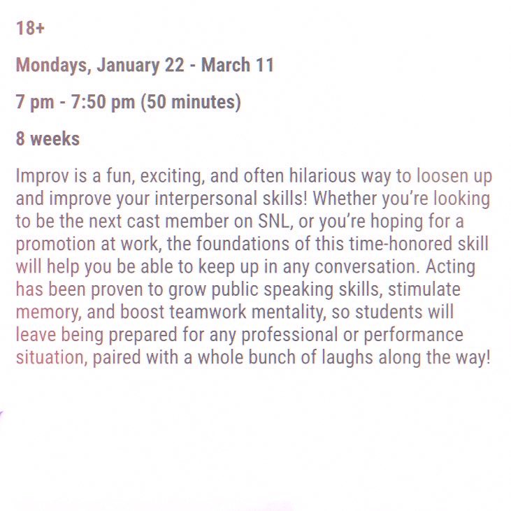 chrisozdavis's tweet image. Starting another 8 WEEK adult improv comedy intro class! Join us, tell friends, tell family, take the class together! I’m looking to teaching you the fun activity of IMPROV COMEDY! Starts Monday. #redmountaintheatre #improvclass