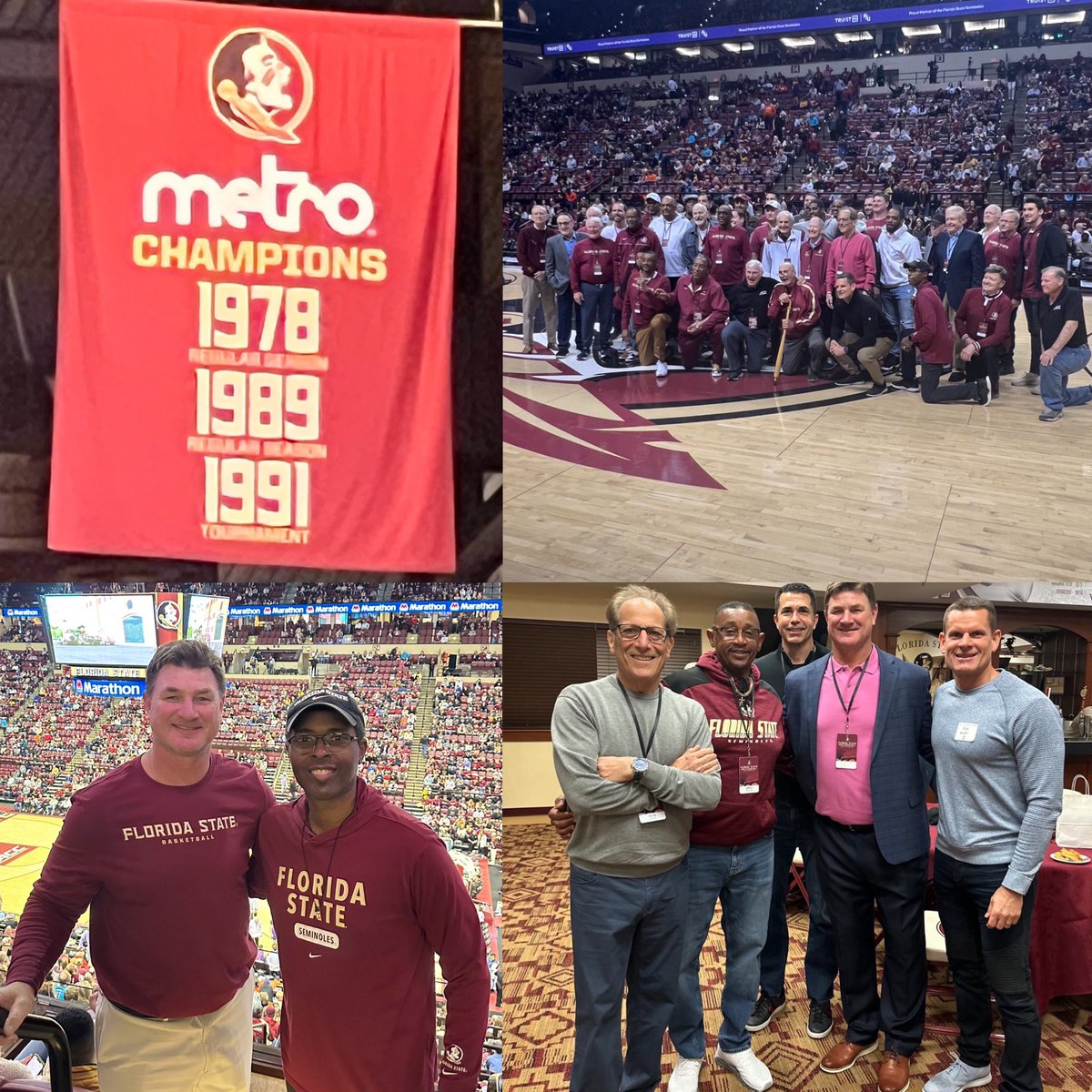 Great to back in Tallahassee for the FSU 🏀Reunion!!! @FSUHoops @dz_sports @RealCharlieWard @RonaldMillerjr #GoNoles