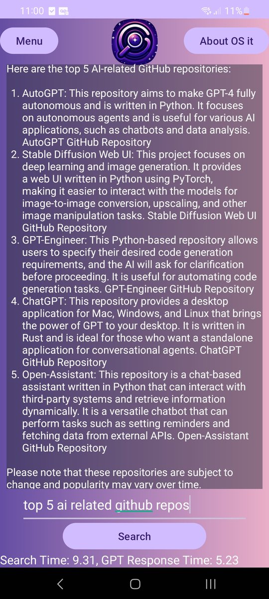 OSitwebsite's tweet photo. Good to keep an eye out on the latest ai github repos 😉 #OSit #github @Auto_GPT @StableDiffusion https://t.co/AlNcUH3pFa