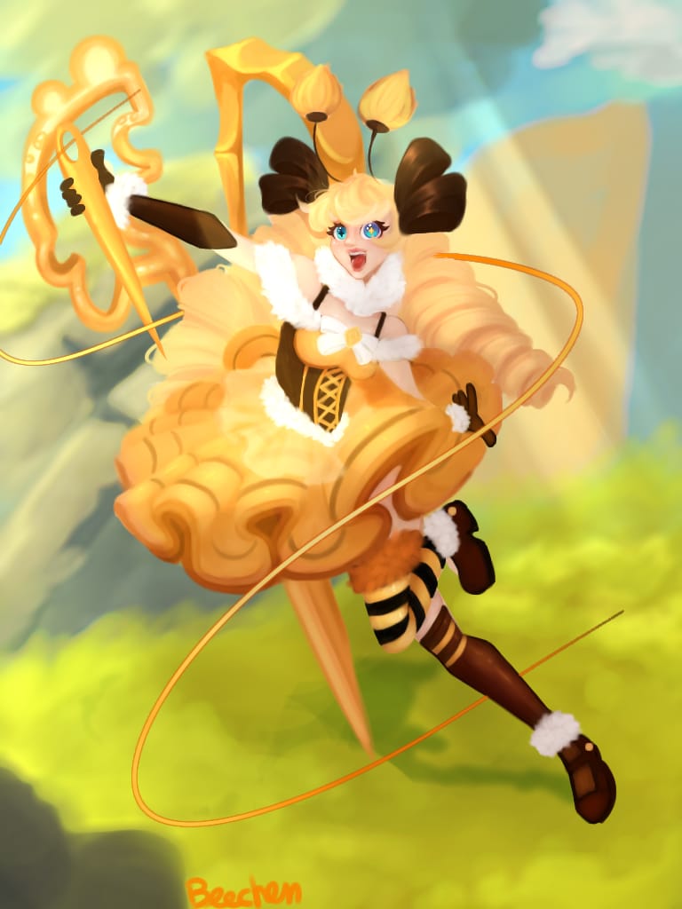 BurunieBee's tweet photo. Diseño de gwen abejita echo por mi <3

#LeagueOfLegendsArt #art #ArtistOnTwitter https://t.co/WxYlQg3VQP