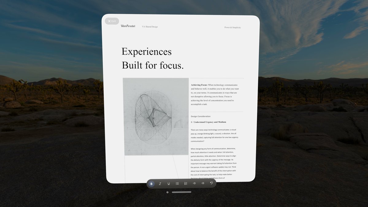 Microsoft Word for Apple Vision Pro!