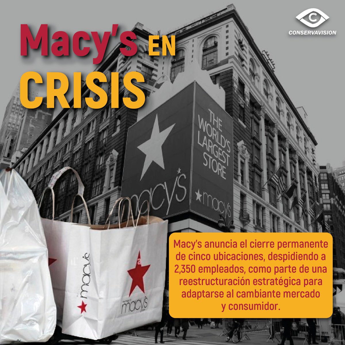 ¡Cambio en <a href="/Macys/">Macy's</a>! 

El cierre de cinco tiendas y la eliminación de empleos marcan un giro estratégico. La venta de liquidación está en marcha. 

#Noticias #Nacionales #Negocios #Finanzas #Macys #CierreTiendas #Empleos #News #Empleados #Crisis #GiroEstrategico #Liquidación