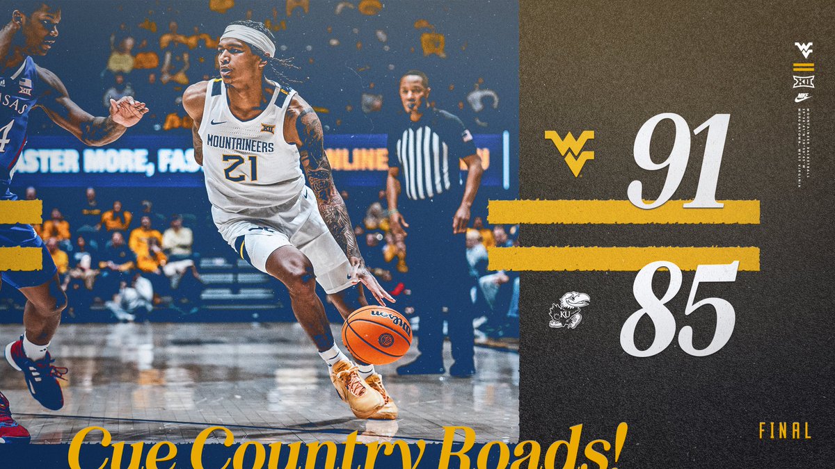 🎶 CUE COUNTRY ROADS!!!

Down go the No. 3 Jayhawks!!

#HailWV