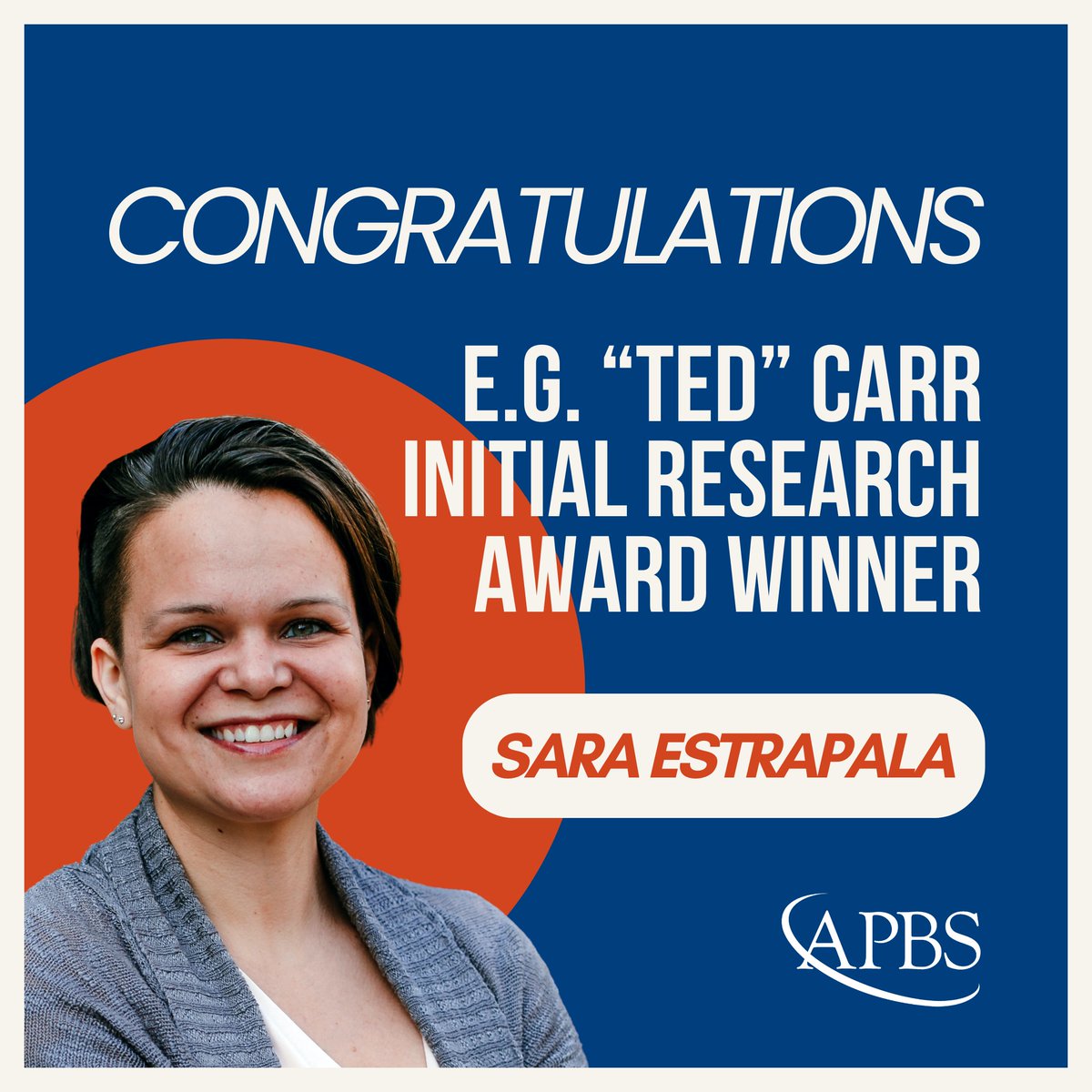 theAPBS's tweet photo. Congratulations to Dr. Sara Estrapala, winner of the E.G. "Ted" Carr Initial Research Award! And congratulations to Tabathia Baldy, Ed.D., recipient of the E.G. "Ted" Carr Practitioner Award! Both winners will be presenting at the APBS Conference!

https://t.co/N1UM5HUv7s https://t.co/9oCGdQfHsX