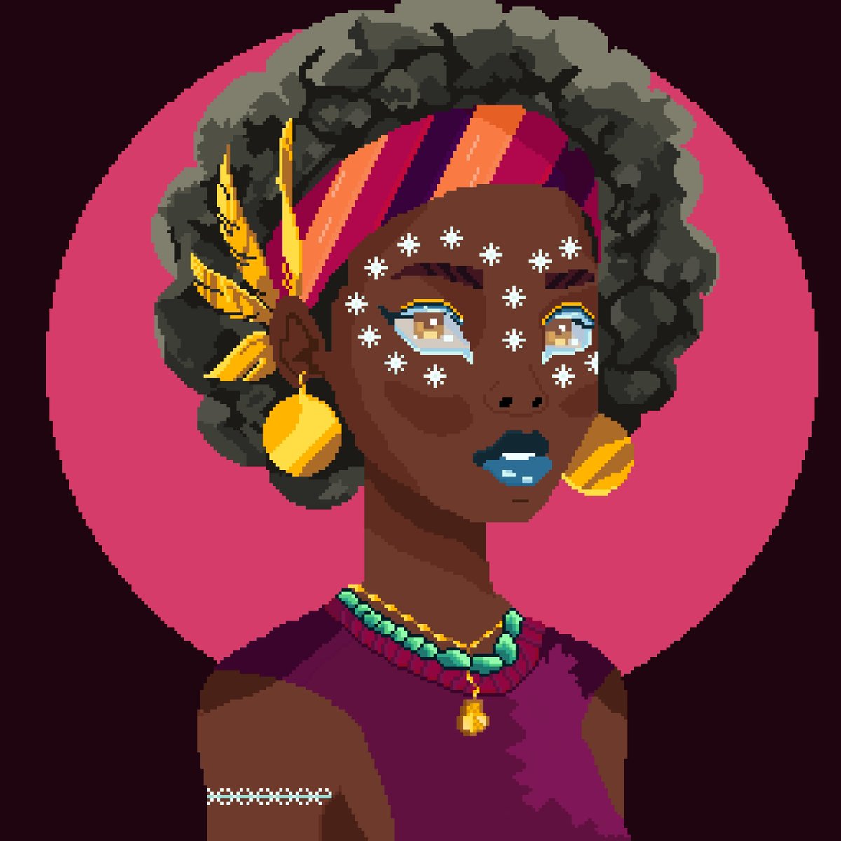 Contento con el resultado.

#pixelart #pixel #digitalart #dibujo #chill #art #afro #her #afroart #artgallery #ilustration #paint #pixelartwork #aseprite #draw #pixelstudio #retroart #ドット #pixelartsociety #pixelated #digitaldrawing #Pixelで撮影  #pixelartist