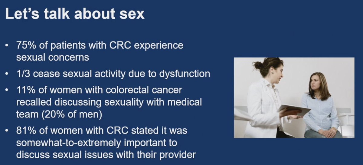 OncBrothers's tweet photo. 3. Supportive Care in Oncology:
- We need to talk more about #SexualHealth and #Fertility w/ our pts (recs by @LailaAgrawalMD on some interventions)
- Discuss “Disease control, QoL, and treatment landscape” by @manjuggm
- #DrTemple from @WilmotCancer shares #LAR syndrome & Consequences
4/4