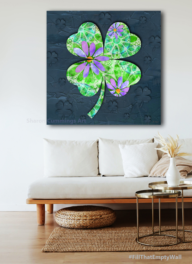 Feelin' lucky?  #FillThatEmptyWall With Dancing Daisies Four Leaf Clover HERE:  fineartamerica.com/featured/danci… #fourleafclover #shamrock #clover #irish #saintpatrick #StPatricksDay #lucky #luck #daisy #daisies #flower #flowers #floral #floralart #buyINTOART #green #fun #cute