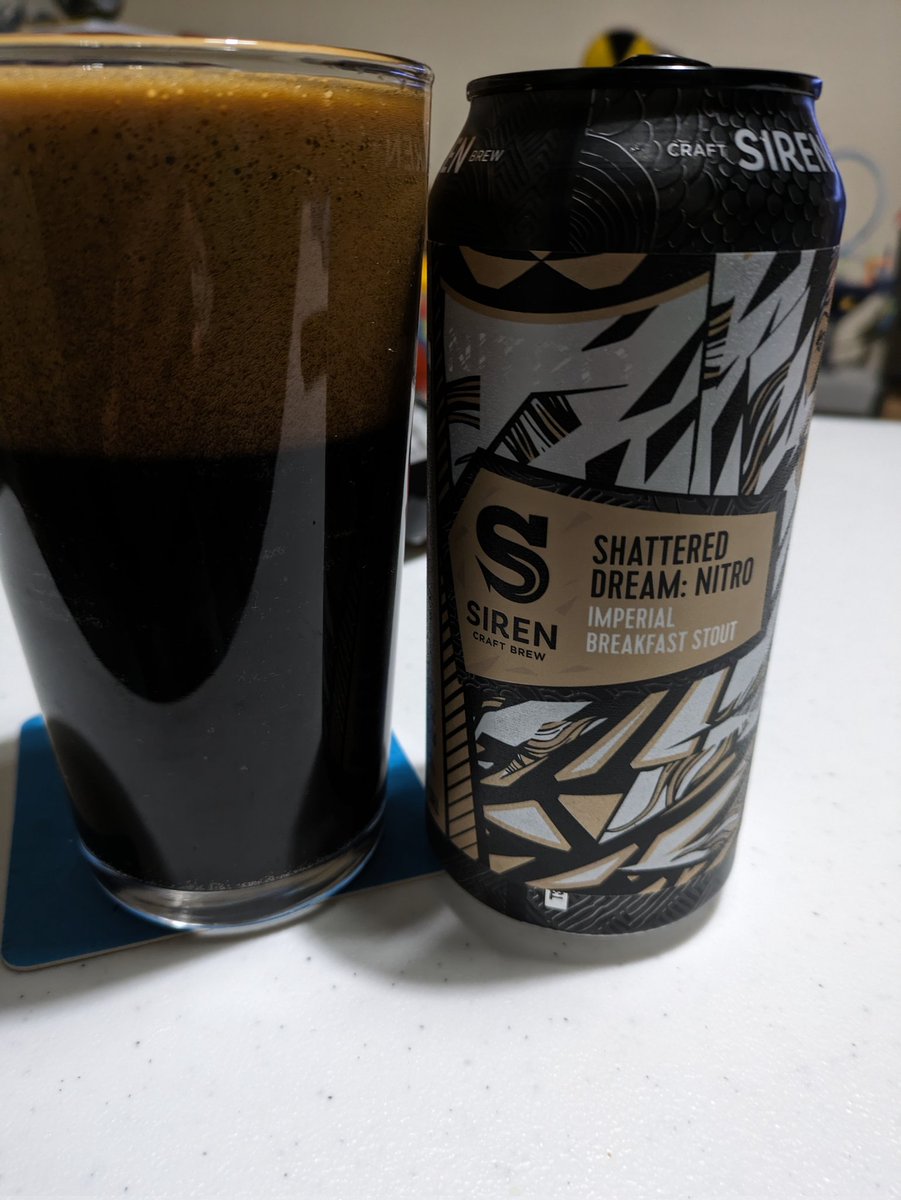 After trying the <a href="/gang_mash/">Mash Gang</a> x <a href="/SirenCraftBrew/">Siren Craft Brew</a> #alcoholfree nitro stout I just had to go other end of the scale and see what nitro did to an impy and oh my it creates something special coffee and chocolate from the cocao in such a smooth package 😘.  Purchase from @favouritebeers